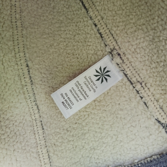 Athleta Home Team Shearling Lined Sweater Size Small Hooded Jacket Full Zip Up - Picture 8 of 8